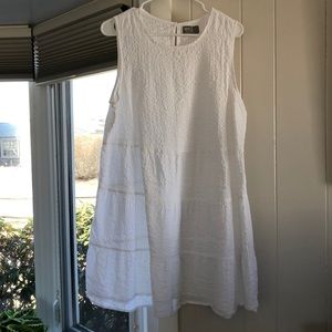 ASOS Cotton White Sleeveless Smock Dress